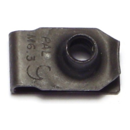 MIDWEST FASTENER 6.3mm-1.0 Black Phosphate Steel Coarse Thread Regular Extruded U Nuts 1 12PK 69251